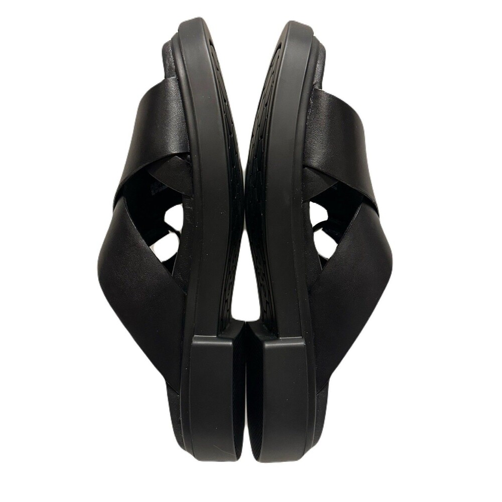NEW Ecco Womens Size 6-6.5 / 37 Black Leather Ring Metropole Seoul Sandals $140 - Picture 6 of 8